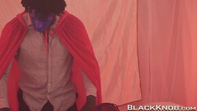 Teenager takes coalblack dong in the backside
