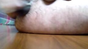 Big toy for lubed ass